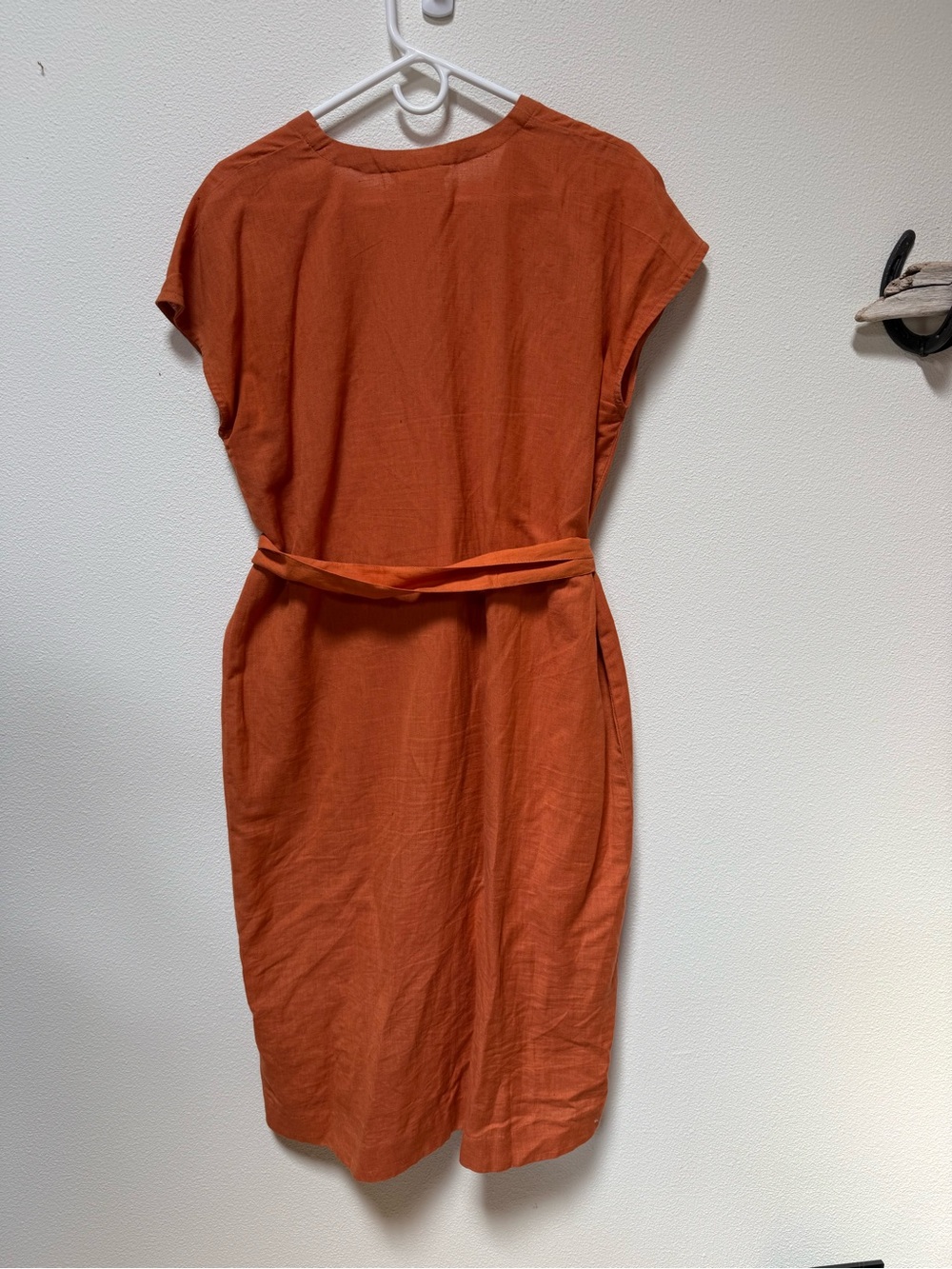 Terracotta Linen Dress - Picture 4 of 9